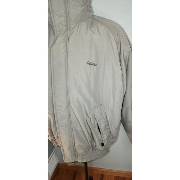 Cabela's Polartec Light Green Fleece Lined Bomber Jacket Size XL - Picture 4 of 8